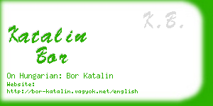 katalin bor business card